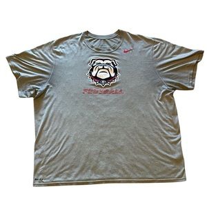 Men's Nike Gray Georgia Bulldogs Dri-Fit Performance T-Shirt 3XL